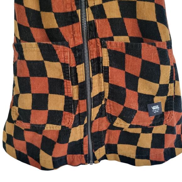 VANS Jagger Fall Mini Dress Women's XS Cotton Corduroy Streetwear Preppy Punk - Picture 7 of 13